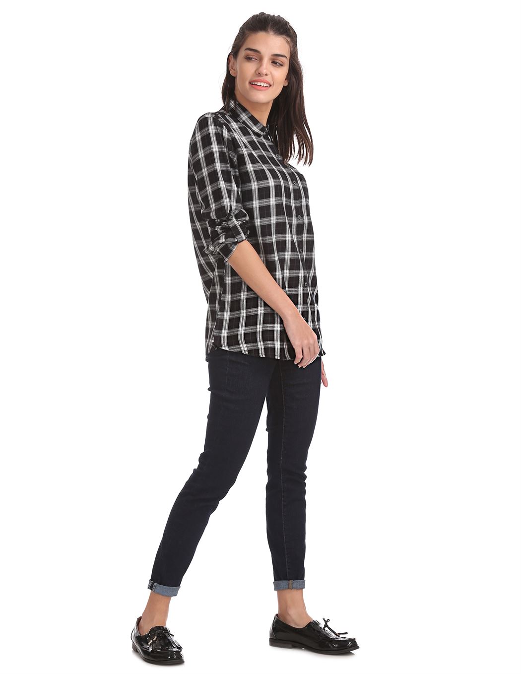 U.S. Polo Assn. Women Checkered Casual Wear Shirt